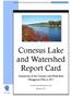 Conesus Lake and Watershed Report Card. Assessment of the Conesus Lake Watershed Management Plan in 2011