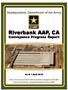 Riverbank AAP, CA Conveyance Progress Report