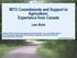 WTO Commitments and Support to Agriculture: Experience from Canada