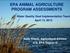 EPA ANIMAL AGRICULTURE PROGRAM ASSESSMENTS