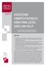ASSESSING COMPETITIVENESS: HOW FIRM-LEVEL DATA CAN HELP