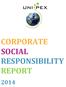 CORPORATE SOCIAL RESPONSIBILITY REPORT