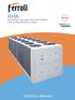 RHA TECNICAL MANUAL AIR-WATER CHILLERS AND HEAT PUMPS FOR OUTDOOR INSTALLATION O L S E A F RA N