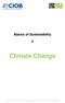 Basics of Sustainability. Climate Change