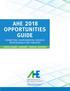 AHE 2018 OPPORTUNITIES GUIDE