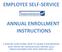 EMPLOYEE SELF-SERVICE ANNUAL ENROLLMENT INSTRUCTIONS