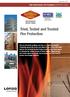 Tried, Tested and Trusted Fire Protection