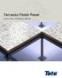 Terrazzo Finish Panel. Access Floor Installation Manual