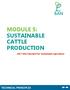 MODULE 5: SUSTAINABLE CATTLE PRODUCTION