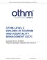 OTHM LEVEL 4 DIPLOMA IN TOURISM AND HOSPITALITY MANAGEMENT (QCF)