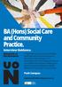 BA (Hons) Social Care and Community Practice.