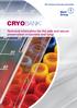 IVD solutions through partnership CRYOBANK. Technical information for the safe and secure preservation of bacteria and fungi