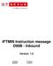 IFTMIN Instruction message D99B - Inbound. Version: 1.0