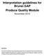 Interpretation guidelines for Brunei GAP Produce Quality Module