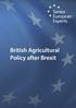 British Agricultural Policy after Brexit