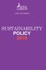 ASSET MANAGEMENT SUSTAINABILITY POLICY 2016