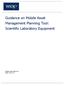 Guidance on Mobile Asset Management Planning Tool: Scientific Laboratory Equipment