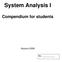 System Analysis I Compendium for students