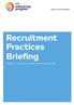 Executive Summary. An overview of recruitment challenges faced by toy factories. The benefits of worker education and recommended areas of focus