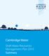 Cambridge Water. Draft Water Resources Management Plan 2019 Summary