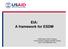 EIA: A framework for ESDM. USAID/Sudan Staff & Partners Environmental Compliance/ESDM Training Juba June/September 2010