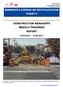 MINNESOTA AVENUE NE REVITALIZATION PHASE II CONSTRUCTION MANAGER S WEEKLY PROGRESS REPORT