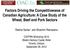 Factors Driving the Competitiveness of Canadian Agriculture: A Case Study of the Wheat, Beef and Pork Sectors