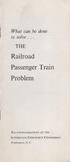 Railroad Passenger Train Problem