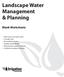 Landscape Water Management & Planning Blank Worksheets