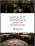 WASLA 2017 SPONSORSHIP & EXHIBITOR OPPORTUNITIES