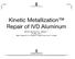 Kinetic Metallization Repair of IVD Aluminum. Military Applications - Session 1 24 May, 2012 Ralph Tapphorn, H. Gabel, K. Hashimoto, and T.