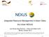 Integrated Resource Management in Asian Cities: the Urban NEXUS