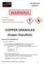 WARNING. COPPER GRANULES (Copper Oxysulfate)