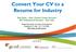 Convert Your CV to a Resume for Industry