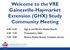 Welcome to the VRE Gainesville-Haymarket Extension (GHX) Study Community Meeting