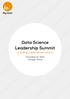 Data Science Leadership Summit Creating a data-driven culture
