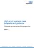 High-level business case template and guidance. Corporate services productivity programme