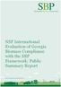 NSF International Evaluation of Georgia Biomass Compliance with the SBP Framework: Public Summary Report