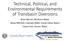 Technical, Political, and Environmental Requirements of Transbasin Diversions