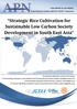 Strategic Rice Cultivation for Sustainable Low Carbon Society Development in South East Asia