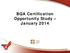 BQA Certification Opportunity Study January 2014