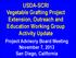 USDA-SCRI Vegetable Grafting Project Extension, Outreach and Education Working Group Activity Update
