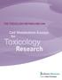 THE TOXICOLOGY-METABOLISM LINK. Cell Metabolism Assays. for. Toxicology. Research