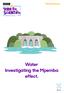 Teacher Resource. Water Investigating the Mpemba effect. Water