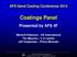 AFS Sand Casting Conference Coatings Panel. Presented by AFS 4F
