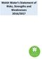 Welsh Water s Statement of Risks, Strengths and Weaknesses 2016/2017