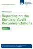 Reporting on the Status of Audit Recommendations