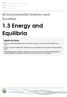 1.3 Energy and Equilibria