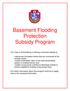 Basement Flooding Protection Subsidy Program