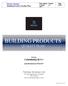 BUILDING PRODUCTS QUALITY PLAN